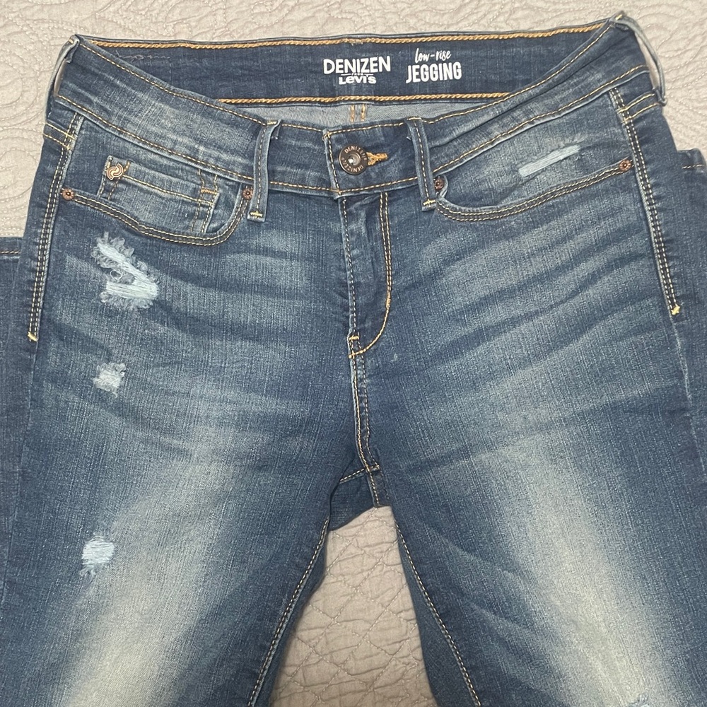 Denizen from Levi's Distressed Blue Jeggings